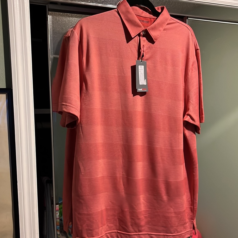 NWT Roundtree & Yorke travelsmart striped polo.
